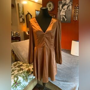 Tinsel Women’s Juniors Satin Fit & Flare Dress Size Large NWT Party